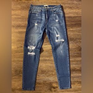New Forever 21 High Waisted Ripped Skinny Denim Jeans